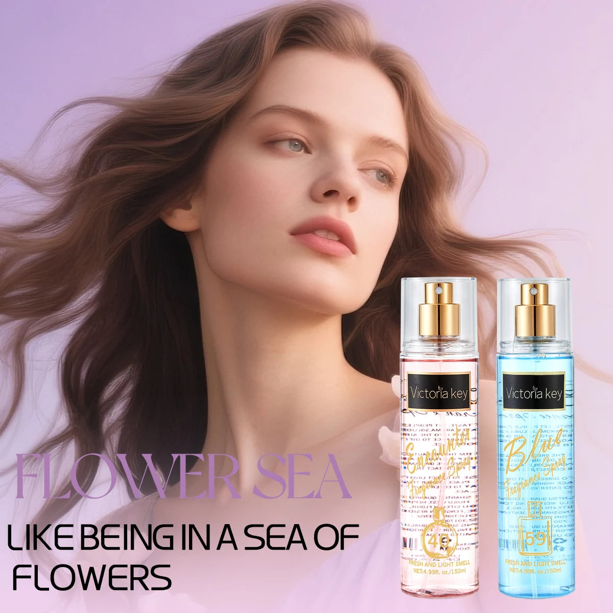 Parfum brésilien Victoria Key 150 ml. Jusqu'à 5 séries au choix, servant de désodorisant d'air, adapté aussi bien à l'intérieur qu'à l'extérieur.