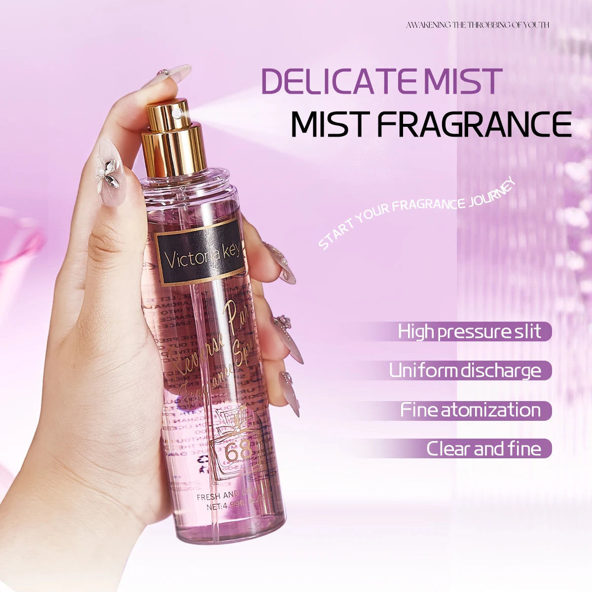 Parfum brésilien Victoria Key 150 ml. Jusqu'à 5 séries au choix, servant de désodorisant d'air, adapté aussi bien à l'intérieur qu'à l'extérieur.